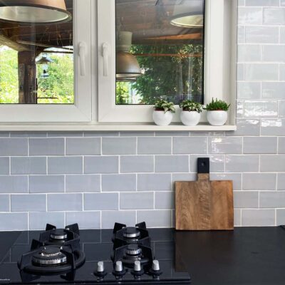Ceramic Mosaic Tile Rectangle Subway - Handmade - Grey - Kitchen Backsplash