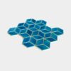 Handmade Ceramic Diamond Tile - Mosaic in Azure Blue Color