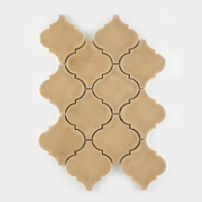 Ceramic Mosaic Arabesque Tile Cappuccino