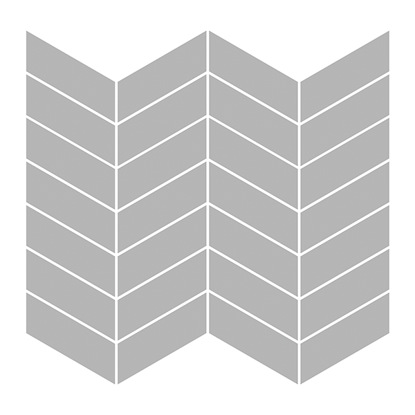 Ceramic Tile Mosaic Chevron Shape Layout