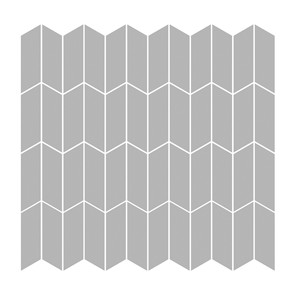 Ceramic Tile Mosaic Chevron Shape Layout