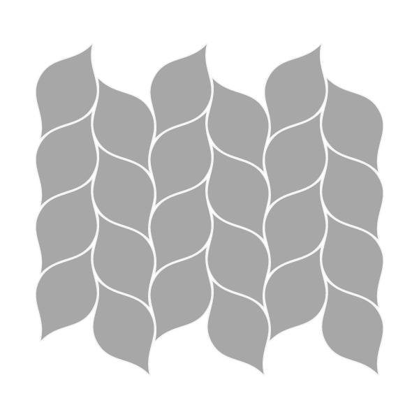 Ceramic Tile Mosaic Leaves Shape Layout