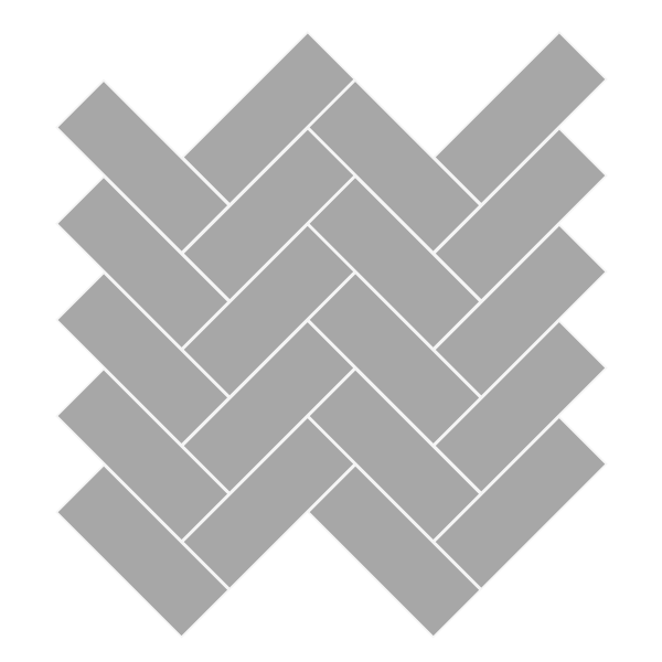 Ceramic Mosaic Tile Rectangle Subway Herringbone Layout