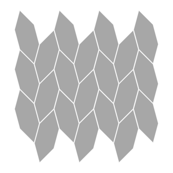 Ceramic Mosaic Tile Long Hexagon Shape Layout