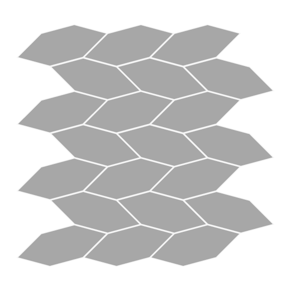 Ceramic Mosaic Tile Long Hexagon Shape Layout