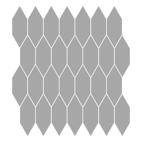 Ceramic Mosaic Tile Long Hexagon Shape Layout