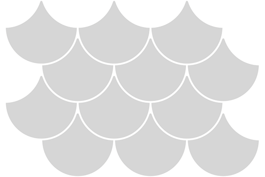 Ceramic Tile Mosaic Fish Scale Shape