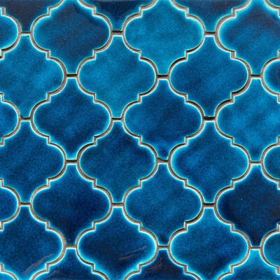 Ceramic Tile Mosaic Arabesque Azure Blue