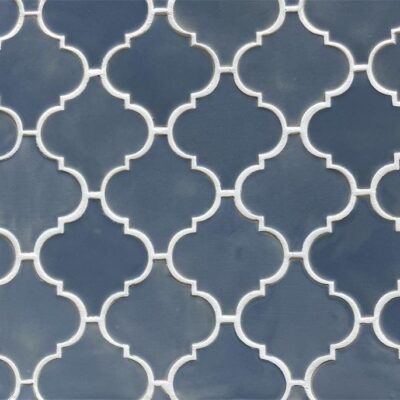Ceramic Tile Mosaic Arabesque Blue Gray