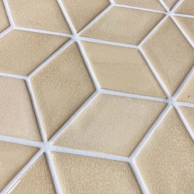 Ceramic Tile Mosaic - Diamond Shape - Cappuccino