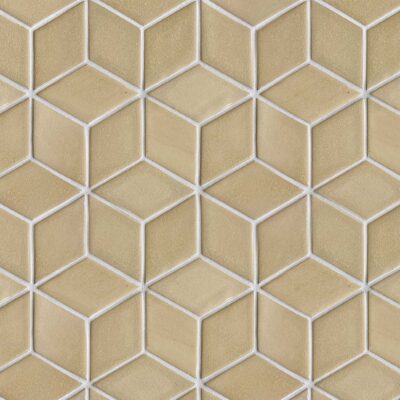 Ceramic Tile Mosaic - Diamond Shape - Cappuccino