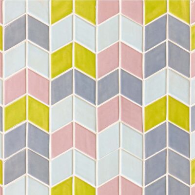 Ceramic Tile Mosaic Diamond - Pastel Colors