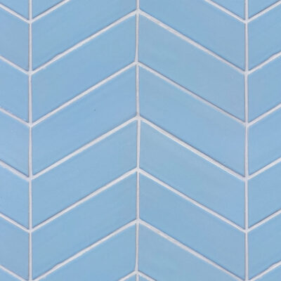 Ceramic Tile Mosaic Chevron - Blue