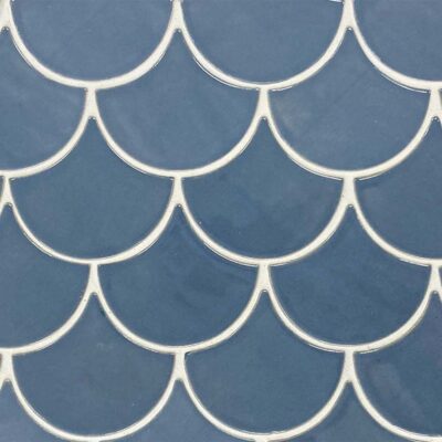 Ceramic Mosaic Tile Fish Scale - Pigeon Grey