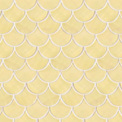 Ceramic Mosaic Tile Fish Scale - Yellow