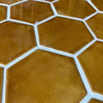 Ceramic Mosaic Tile Hexagon Caramel