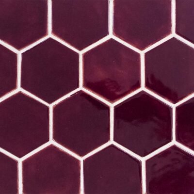 Ceramic Mosaic Tile Hexagon Purple
