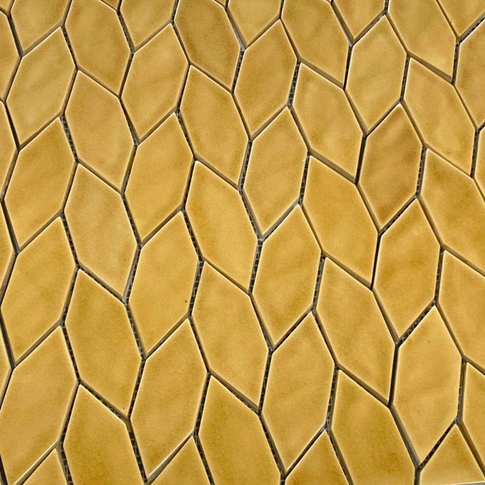 Ceramic Mosaic Longed Hexagon Tile Honey Yellow - Image 2