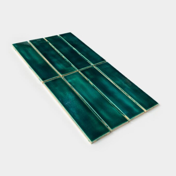 Ceramic Tiles Rectangles, Forest Green Color