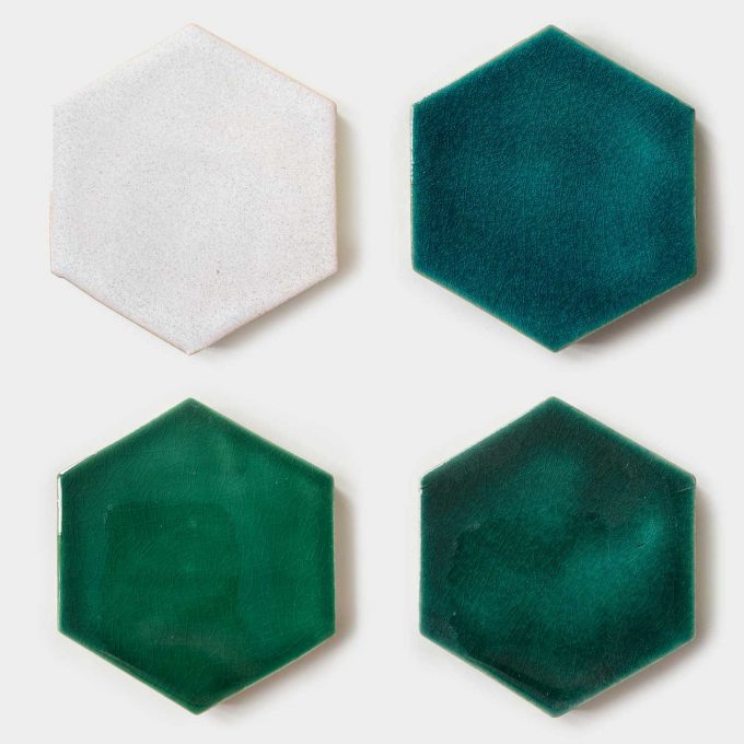 Ceramic Hexagon Tile Samples - big